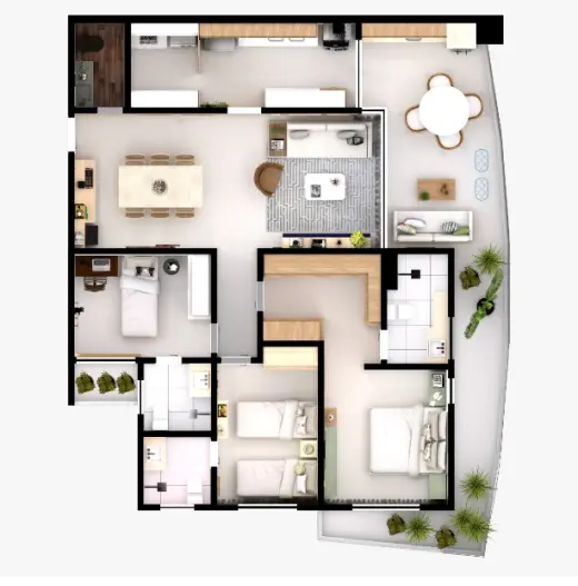 Apartamentos à venda com 90  e 120 metros no IZZI-Eusebio